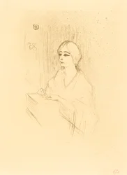 Yahne w swojej skrzyni Yahne dans sa loge, 1895.