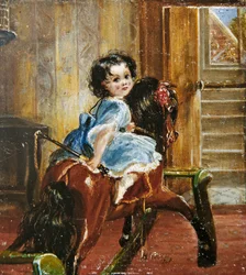 Flora Emma Sarah Ward na koniu na biegunach
