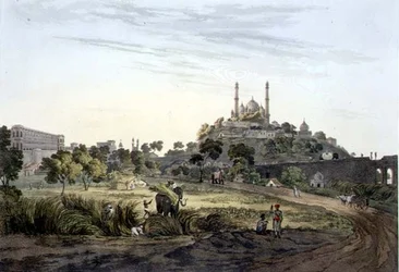 Widok na Lucknow, tablica VII, sztych. Daniel Havell (1785-1826) 1809 (rycina)