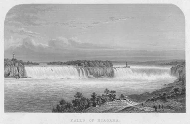 Wodospady Niagary, połowa XIX wieku.