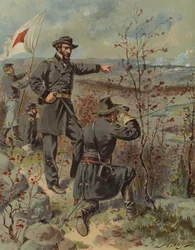 Generał Sherman w Kenesaw Mountain, Georgia, wojna secesyjna, 4 października 1864 (chromolitho)