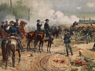 Oblężenie Atlanty, 28 lipca – 2 września 1864 (litografia kolorowa)