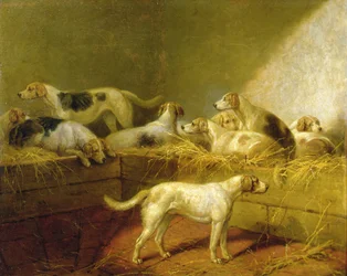Hodowla myśliwych (olej na płótnie)