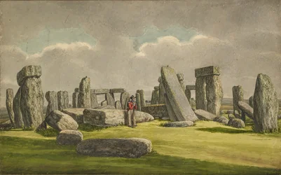 Stonehenge z W.W.W., ukazujący ruiny z żołnierzem, 1824-1839