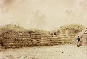 Zagrody, ok. 1848 (ołówek i akwarela na papierze)
