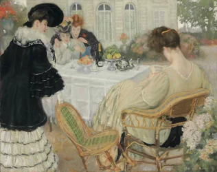 Panie pijące herbatę, 1902.