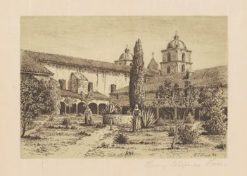 Ogród, Misja Santa Barbara, 1888.