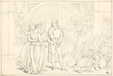 Ilustracja do Wędrówki pielgrzyma, 10. (Pielgrzym w zbrojowni)