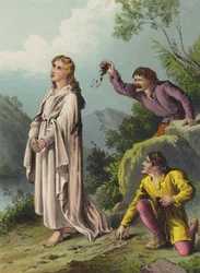 Uprzedzenie, zła wola i pobożny człowiek (chromolitho)