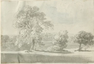 Shenstone - Little Aston Hall: rysunek długopisem i praniem, bd [1788-1855] (rysunek)