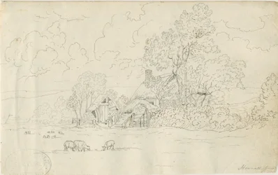 Kościół Stonnall: rysunek piórem, 20 czerwca 1813