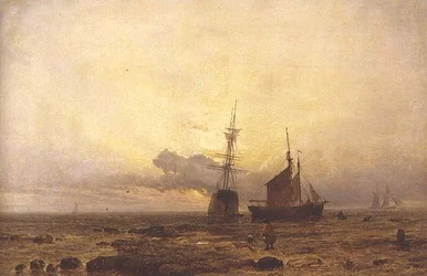 Scena na wybrzeżu, wieczór