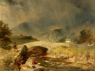 Burzowa pogoda w pobliżu Ambleside, Cumbria, 1846