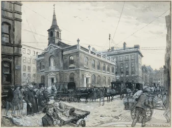 St. James, Manchester (akwarela na papierze)
