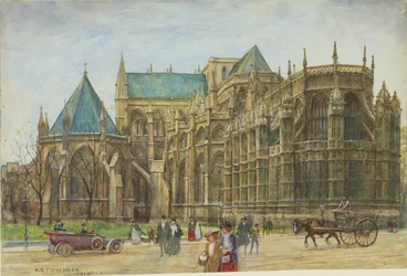 Widok kaplicy Henryka VII w opactwie westminsterskim, 1913 (wc na papierze)