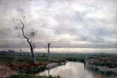 Nadmorskie bagna (akwarela)