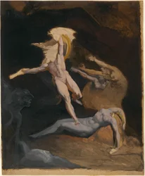 Perseusz wychodzący z Jaskini Gorgon