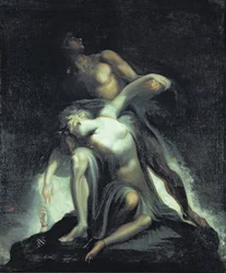Wizja potopu, z „Raju utraconego” Johna Miltona (1608-74)