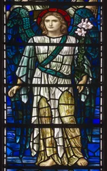 Buckland, St Mary, Lowndes & Drury, Henry Holiday, Archanioł Gabriel, 1918