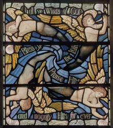 O All Ye Winds Of The Gods, benedyktyński detal okna, ok. 1895 (witraż)
