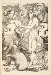 Podążać za nim z widłami i nadzieją”, z The Hunting of the Snark, Agony in Eight Fits, Lewisa Carrolla, wyd. 1876