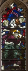Westminster, St Margaret, James Powell & Sons, Henry Holiday, Męka Chrystusa, 1883