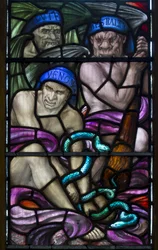 Yeovil, St John The Baptist, Lowndes & Drury, Henry Holiday, Hate, Bestiality & Venom, 1917-18