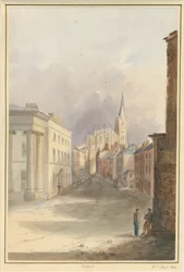 Walsall Town and Church: akwarela, 1844