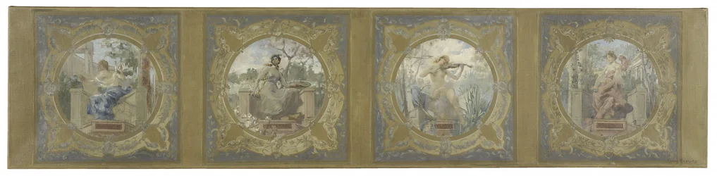 Szkic dla Galerii Lobau w paryskim ratuszu: Les Arts