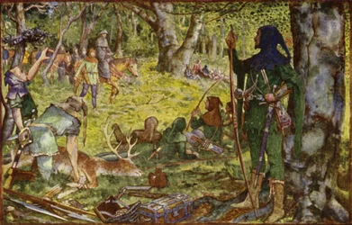 Jak król, przebrany za opata, odwiedził Robina pod Greenwood Tree