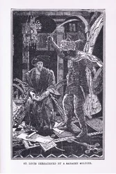 Św. Ludwik zagrożony przez saraceńskiego żołnierza, 1912