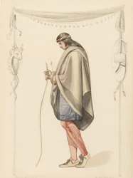 Indyjska postać w profilu, 1851.