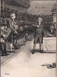 Scena w Izbie Gmin: przerwanie między Burke i Fox AD 1791