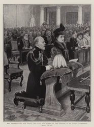 Święto Dziękczynienia za pokój, król i królowa na nabożeństwie w katedrze św. Pawła