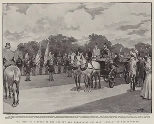 Wizyta w Windsorze Starożytnej i Honorowej Kompanii Artylerii z Massachusetts