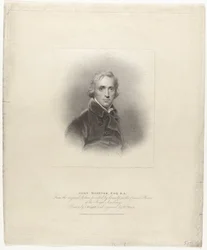 Portret van Johna Hoppnera John Hoppner, Esq. RA (tytuł na obiekcie) Britse portretten (tytuł serii) Brytyjska Galeria Portretów Współczesnych (tytuł serii)