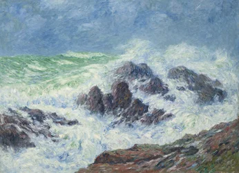 Ciężkie warunki pogodowe w Saint Grenoble, Pointe de Penmarch, 1905
