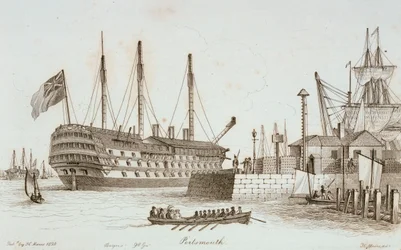 Szkice żeglugi w porcie Portsmouth
