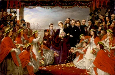 Lądowanie H.R.H. Princess Alexandra w Gravesend, 7 marca 1863 r.