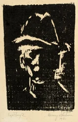 Męski portret w kapeluszu