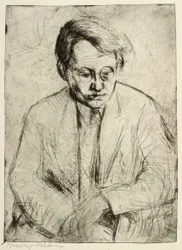 Siedzący mężczyzna