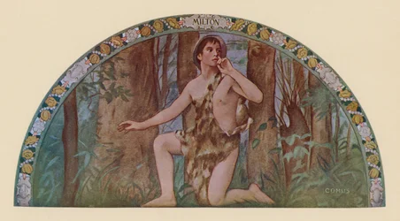 Comus Miltona (kolorowa litografia)