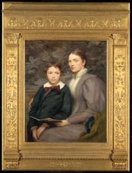 Pani William T. Evans i jej syn, 1895.