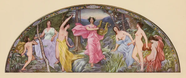 Muzyka poezji lirycznej (kolorowa litografia)