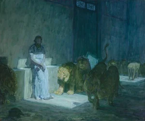 Daniel w Legowisku Lwów, 1907-18 (olej na papierze naklejony na płótno)