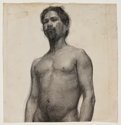 Studium czarnego mężczyzny. ok. 1891 (węgiel i pastel na kremowym papierze)