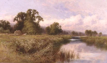Łąka w pobliżu Marlow-on-Thames (olej na płótnie)