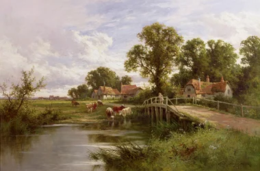 Nad Tamizą koło Marlow (olej na płótnie)