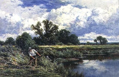 Rzeka Lea, niedaleko Broxbourne w Hertfordshire
