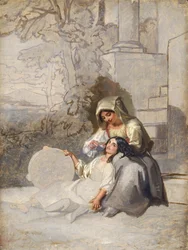 Włoscy chłopi (olej na płótnie)